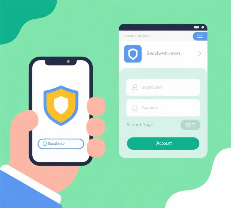 安全网址与注册流程示意图